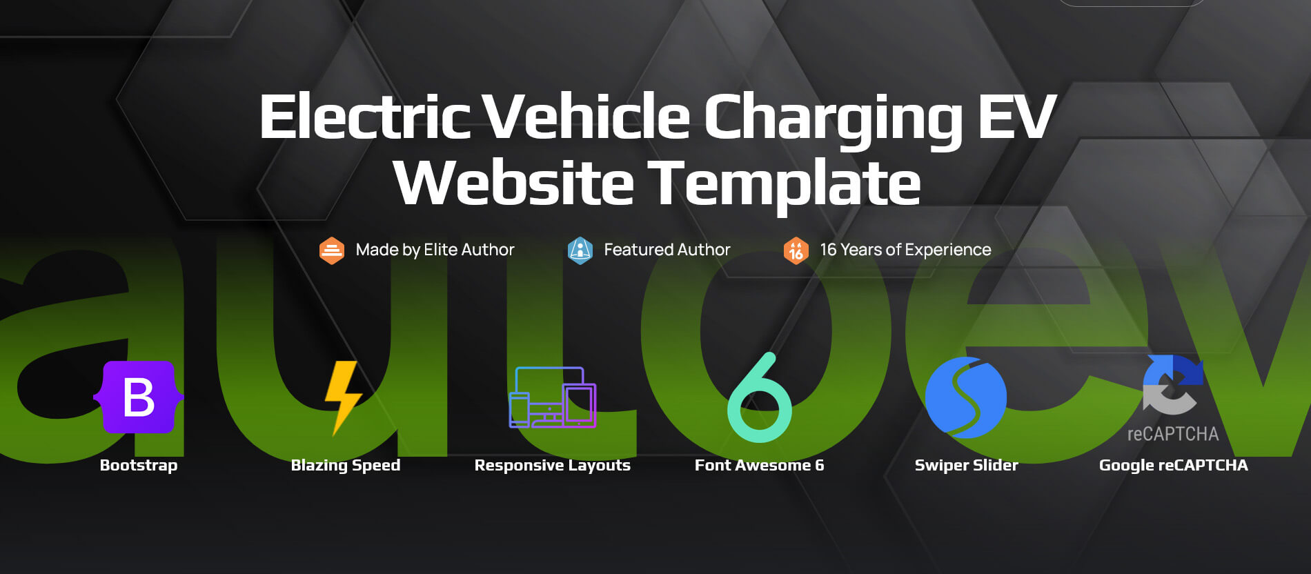 Electric Vehicle Charging EV Dealer Website Template - Autoev