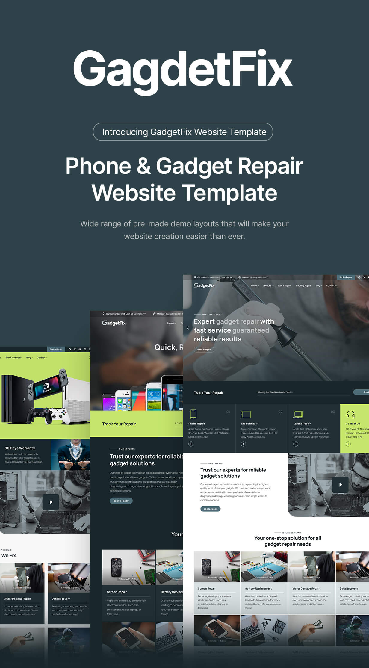 Gadgetfix - Phone and Gadget Repair Service Website Template