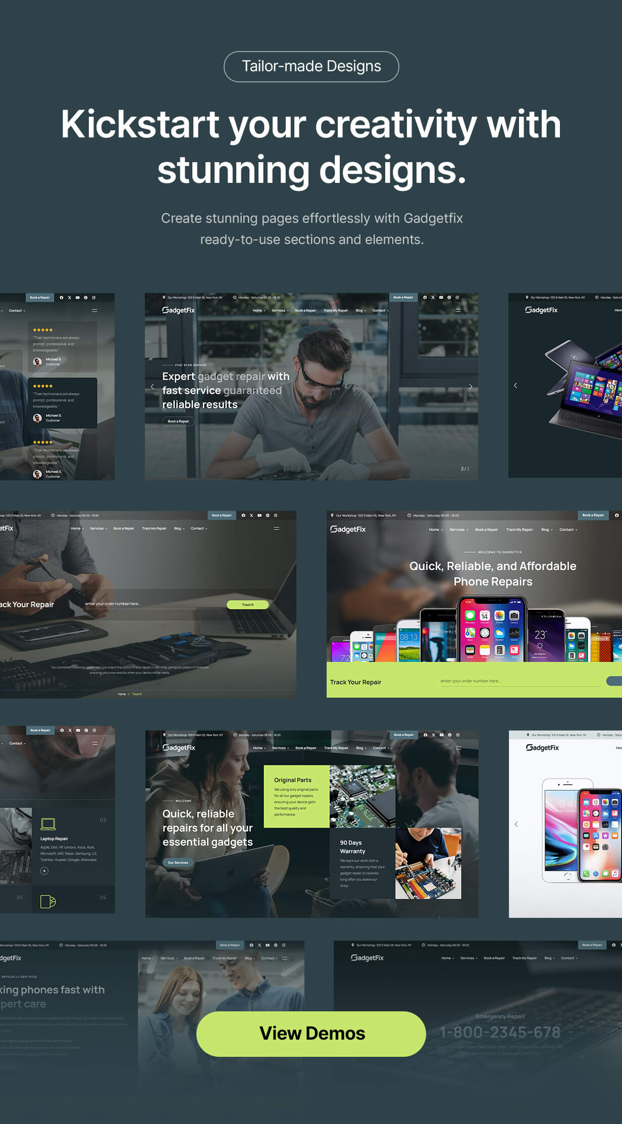 Gadgetfix - Phone and Gadget Repair Service Website Template