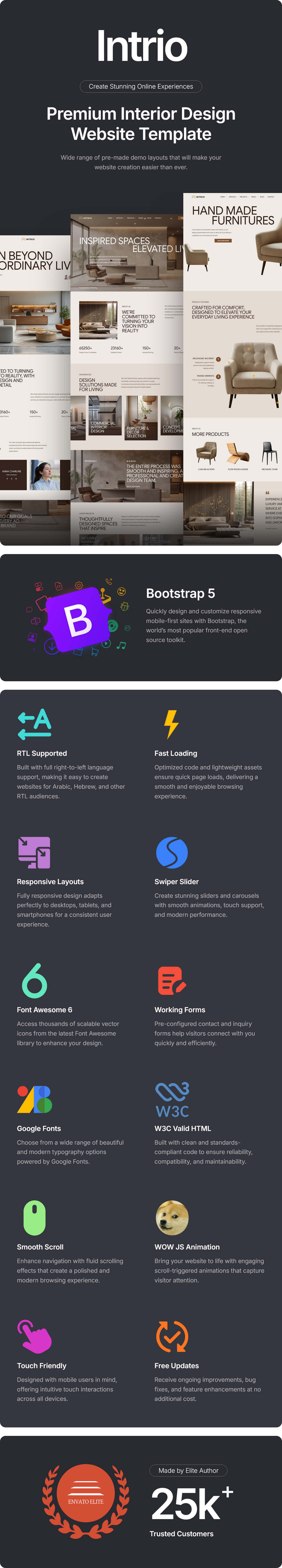 Intrio - Interior Design Website Template