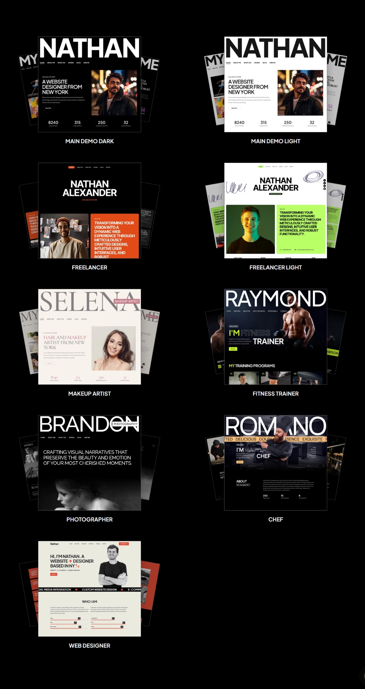 Personal Resume CV Portfolio Website Template - Nathan