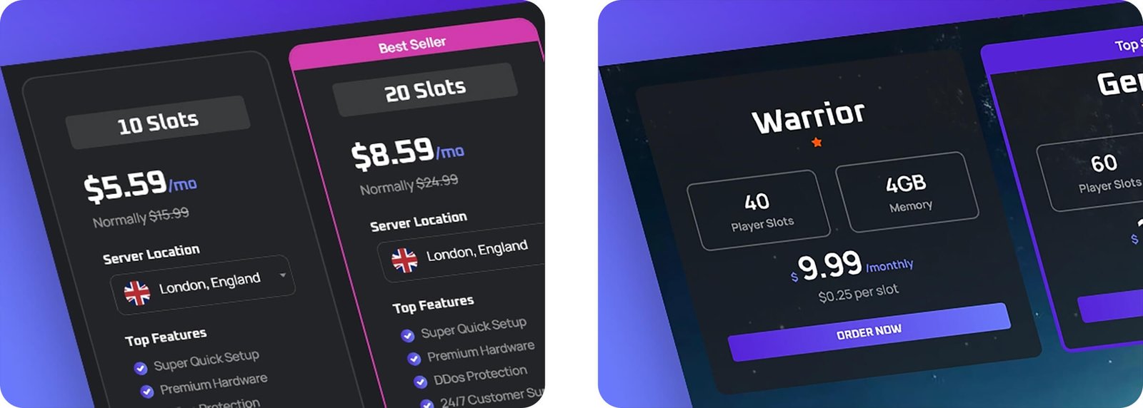 Game Hosting Server Website Template - Playhost