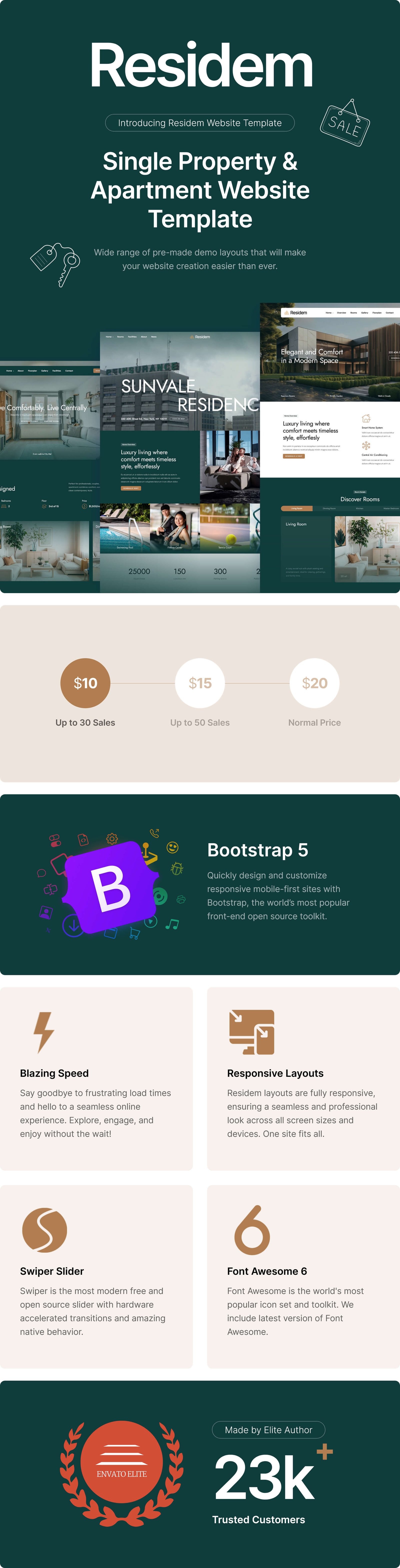Residem - Single Property and Apartment Website Template