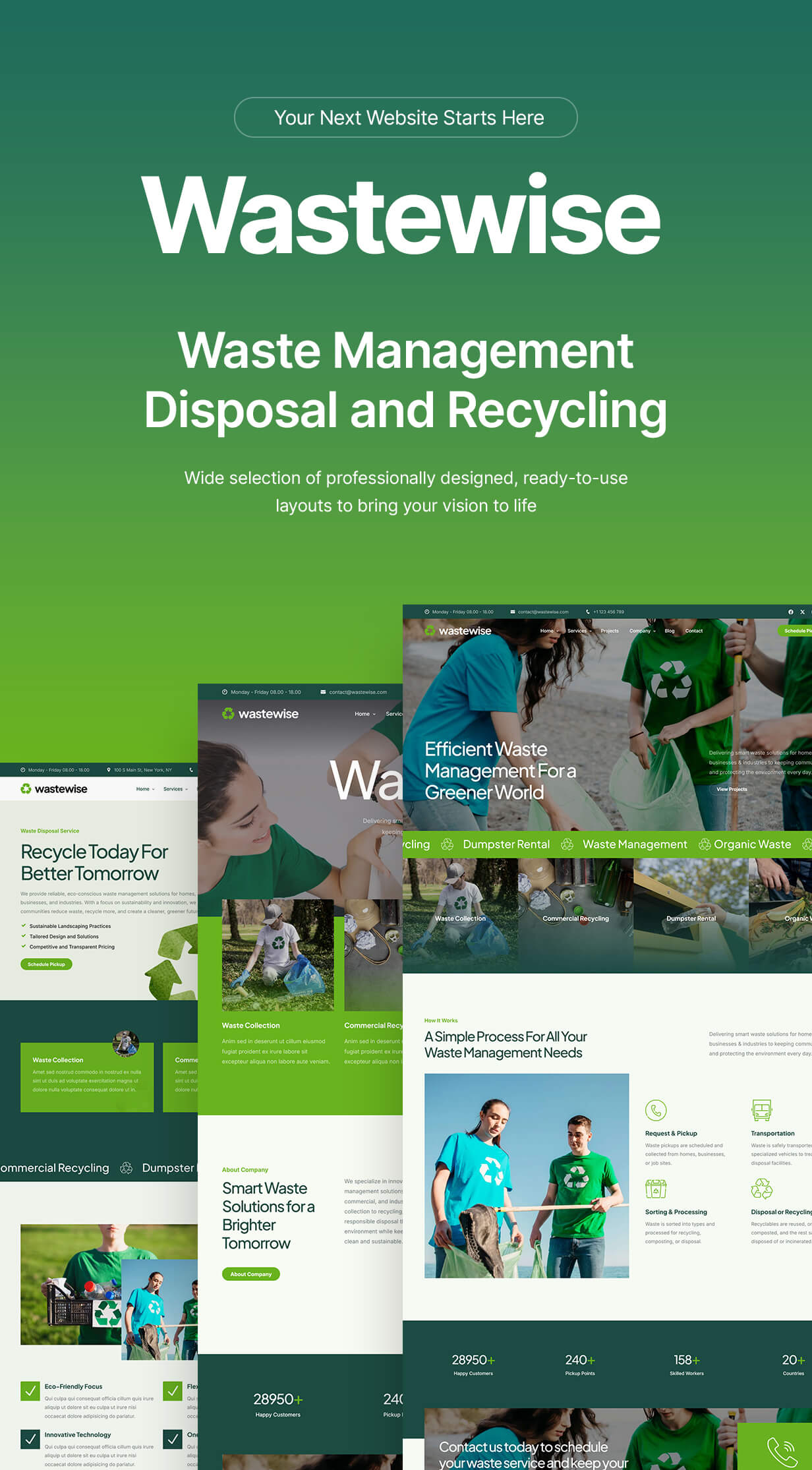 Wastewise — Waste Management Disposal and Recycling Website Template